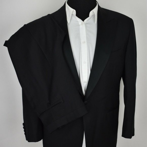 40S Martin Greenfield Hand Tailored* Black SUIT - Picture 3 of 11